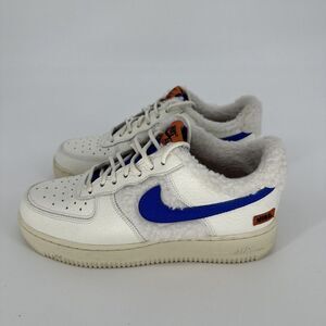 Nike Air Force 1 '07‎ 'Sherpa Fleece' White Blue DO6680-100 - Women's Size 7.5